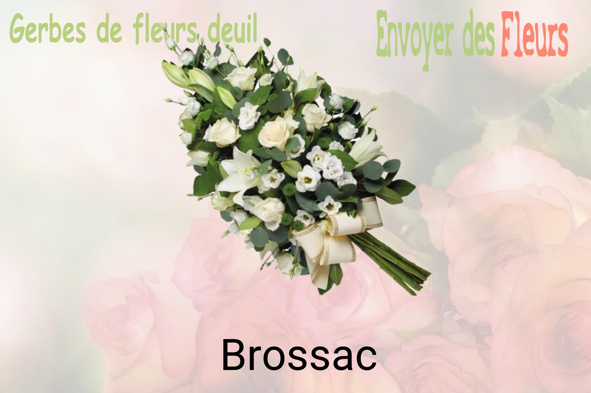 Gerbe de fleurs de deuil livrée à Brossac